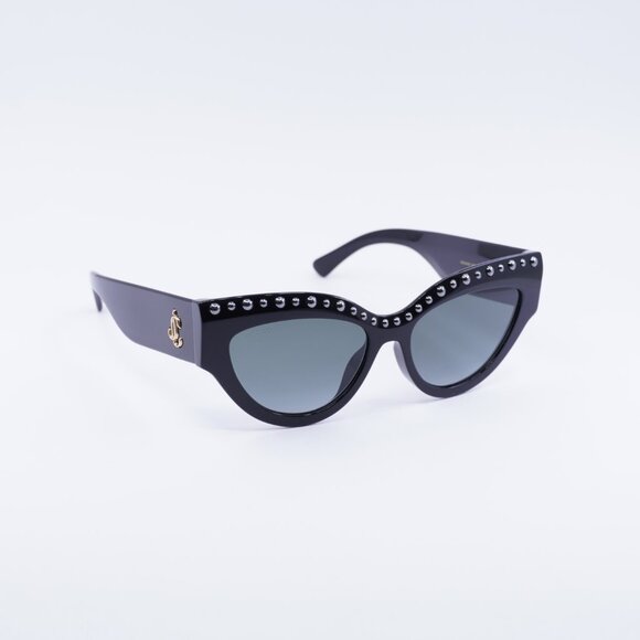Jimmy Choo SONJA/G/S 0807 9O Sunglasses Black Cat Eye Frame, Grey Lenses - Picture 10 of 12